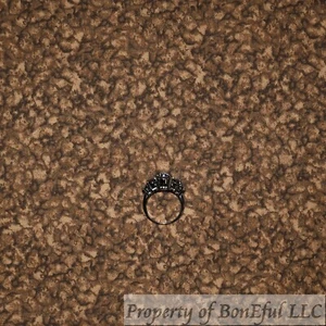 BonEful Fabric FQ Cotton Quilt Brown Gold Tone Tonal Pebble Rock Mountain Scenic - Picture 1 of 12