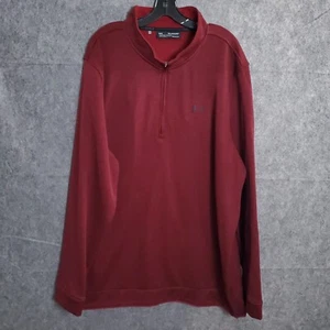 Felpa Under Armour Uomo 3XL Rossa 1/4 Zip Cold Gear Storm Golf Atletica Sciolta - Foto 1 di 18