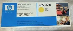 HP C9702A Yellow Toner Cartridge for Color LaserJet 1500 2500 NEW AND SEALED-OEM - Picture 1 of 8
