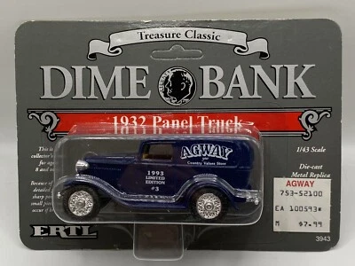 ERTL  1932 Panel Truck Dime Bank 1/43 Scale Die Cast Metal Replica AGWAY - Image 1 of 4