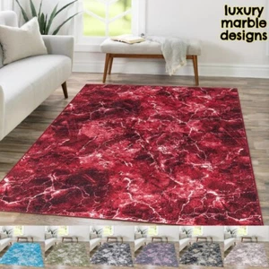 Abstract Marble Rugs Modern Large Bedroom Carpet Hallway Runner Lounge Floor Mat - Picture 1 of 37