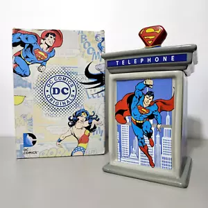 SUPERMAN Phone Booth Cookie Jar DC Comics Westland Giftware - Picture 1 of 10