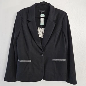 41 Hawthorn Corinth Wool Elbow Patch Blazer Black, XL New with Tags - Picture 1 of 11