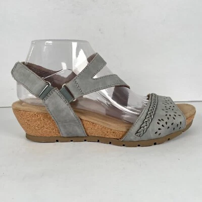Sandalias de cuña Earth Origins Kendra Karla para mujer talla 9 M zapatos azul perla nobuck Foto 1 de 4