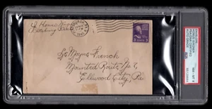 HONUS WAGNER SIGNED PSA/DNA CERTIFIED GRADE 8 BASEBALL 1945 ENVELOPE AUTOGRAPH - Picture 1 of 3