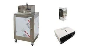 Concession Sink Portable Food Truck Trailer w/Faucets 1 Compartment Hand Soap - Picture 1 of 9