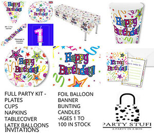 Stars Birthday Party Kit Girl's Ultimate party supplies age 1 to 100 Invites Inc