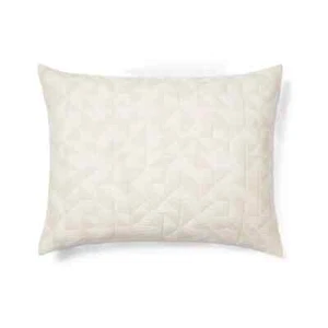 Threshold Geometric Matelasse Beige & Cream Classic Quilted, Size KIng Sham - Picture 1 of 3