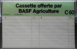 RARE BASF AGRICULTURE C60* Vintage 1980s Blank Audio Cassette Tape IEC I New - Picture 1 of 11
