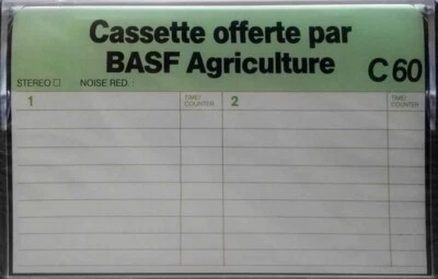 RARE BASF AGRICULTURE C60* Vintage 1980s Blank Audio Cassette Tape IEC I New - Image 1 of 4