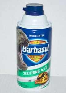 Jurassic Word Park Limited 2022 Beard Buster Rare Barbasol 10oz Can Aloe T-Rex - Picture 1 of 1