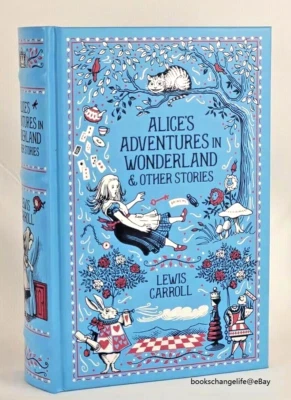 ALICE'S ADVENTURES IN WONDERLAND Lewis Carroll Leather Bound Deluxe Edition NEW