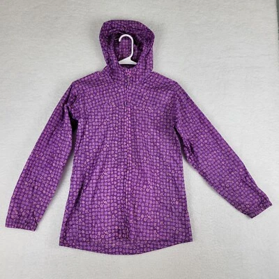 Lands' End Kids Girls Size 14 (L) Purple Spring Rain Jacket/Windbreaker PACKABLE - Image 1 of 4