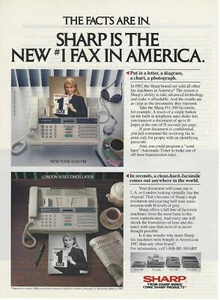 1988 Sharp Fax Machine FO-300 Facts Are In vintage print ad 80's advertisement - Picture 1 of 1