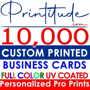 10000 Business Cards Thick CUSTOMIZED FULL COLOR UV Glossy Thick Offset Printed - Picture 1 of 1