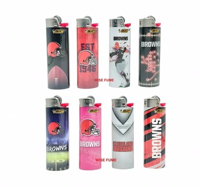 NUEVO BIC 8 piezas GRANDE tamaño Cleveland Browns NFL encendedor de fútbol EDICIÓN LIMITADA Foto 1 de 4