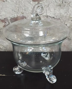 Plato de caramelo con patas de cristal Princess House con tapa - Imagen 1 de 5