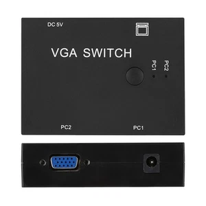 VGA Splitter Computer Accessory 2-In-1-Out 2 Port Switcher HD Display Accesso DB - Photo 1/12