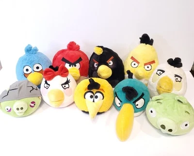 Angry Birds Movie Plush Lot Commonwealth Mixed Years 5" No Sound Pig Red Yellow - Image 1 of 4