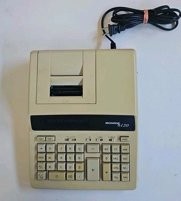 Monroe 6120 Heavy Duty Desktop Printing Calculator Adding Machine Tested - Image 1 of 4