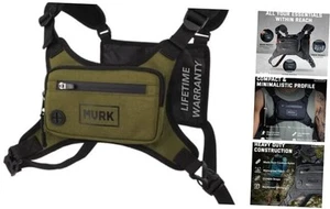  Water Resistant Chest Pack - Running Vest for Workouts, Running Phone Olive - Picture 1 of 7