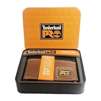 Timberland Pro Patch Passcase Wallet Genuine Leather RFID Protection  Brand New  - Image 1 of 4