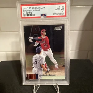 2020 STADIUM CLUB CHROME #145 SHOHEI OHTANI PSA 10 - Picture 1 of 2