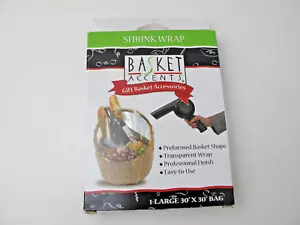 Geschenkkorb Schrumpffolie Vintage von Flora Intl groß 30x30 wärmeschrumpfbar neu - Bild 1 von 4