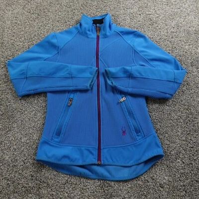 Chaqueta Spyder Para Mujer S Azul Núcleo Suéter Forrado de Vellón Cremallera Tejido Térmico Exterior Foto 1 de 4