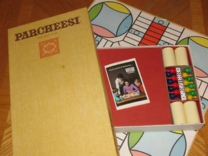 PARCHEESI Royal Game of India - Vintage 1975 Selchow & Righter - Complete & Nice - Picture 1 of 12