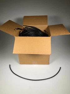 Black unended copper clad coaxial cable indoor/outdoor 2 Foot - 110 cables - Picture 1 of 3