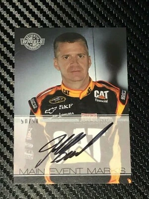 Jeff Burton WHEELS AUTHENTIC AUTOGRAPHS #50/50 2011 signed card MAIN EVENT MARKS - Image 1 of 2