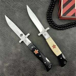 2024 New Russian Finka NKVD Outdoor Pocket Folding Knife 440C Blade ABS Handle - Picture 1 of 8