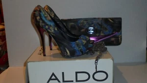 Aldo platform shoes with a clutch bag w/ chain Shoes are size 7 - Imagen 1 de 11