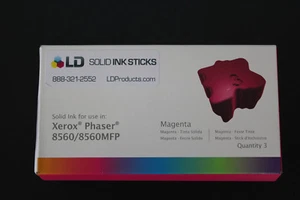 New LD Xerox Compatible Solid Ink Sticks Magenta Phaser 8560 MFP 3 Pack 37996 - Picture 1 of 6