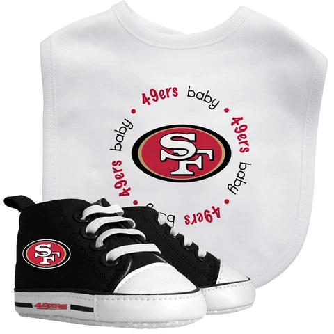 San Francisco 49ers Toddler/Baby 2-Piece Gift Set (Team Shoes/Bib ) Cover