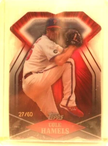 2011 TOPPS DIAMOND DIG DIAMOND DIE CUT BLACK DDC-72 COLE HAMELS WITH COATING - Picture 1 of 2