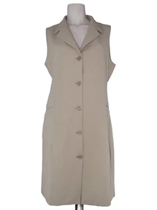 RAF Damen Kleid M L Medium Large Beige Kurz Made Italy Vintage Stoff gearbeitet - Bild 1 von 10