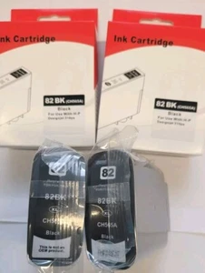 2XL Tinten kompatibel zu HP 82 BK Ersatz 2x schwarz für HP Designe 510 SERIE - Bild 1 von 2