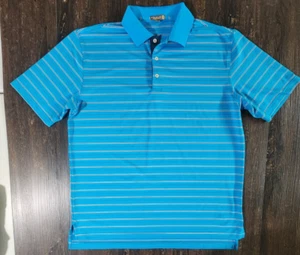 Peter Millar Sommer Comfort Poloshirt Large blau Performance Outdoor Golf - Bild 1 von 3