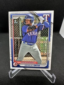 2024 BOWMAN PROSPECT 1ST PAPER TEXAS RANGERS - ABIMELEC ORTIZ #BP-16 - Picture 1 of 2
