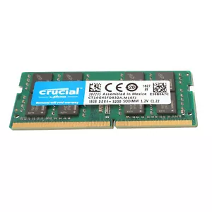 CRUCIAL DDR4 16GB 3200 MHz PC4-25600 Laptop SODIMM Memory RAM 1PCS 16GB 3200 MHz - Picture 1 of 11