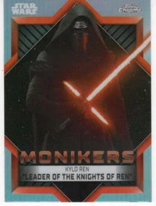 Star Wars Chrome 2023 Monikers Chase Card M-12 Kylo Ren - Leader of the  - Picture 1 of 1