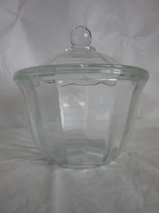 Vintage Glas Süßigkeiten Schale mit Deckel Schüssel 3,0 bis Oberseite des Griffs 5,5 - Bild 1 von 5