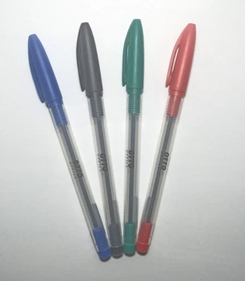 10x Kugelschreiber OTTO Office Budget Eco Stick, 4 Farben: blau schwarz rot grün - Bild 1 von 4