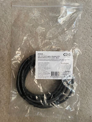 C2G 00820 15' Cat6 Snagless Shielded (STP) Ethernet Network Patch Cable  Black - Image 1 of 3