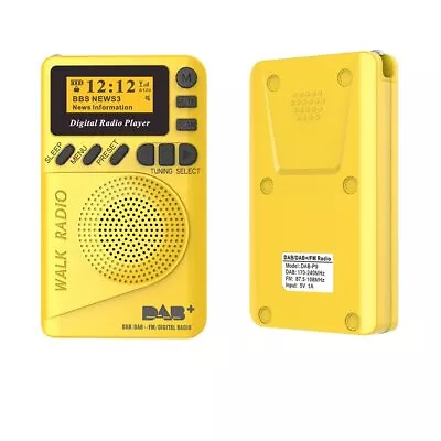 DAB/DAB+ Digital Radio Rechargeable FM Music News Receiver SD-Card MP3 Player - Image 1 of 4