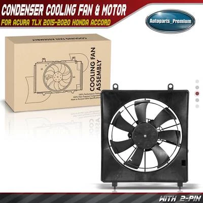 Right A/C Condenser Fan w/ Shroud Assembly for Acura TLX 2015-2020 Honda Accord - Image 1 of 4