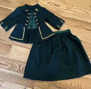 American Girl Puppe Felicity Reitoutfit grün gold Jacke Rock Reitsport Set - Bild 1 von 7
