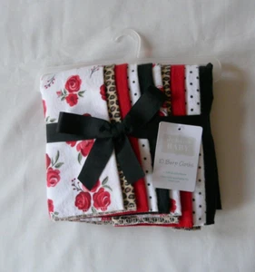 PACK DE 10 PAÑOS DE FRANELA PARA ERUCTOS PARA BEBÉ NIÑA HUDSON SUAVES Y ABSORBENTES PUNTOS DE LEOPARDO ROSA - Imagen 1 de 6